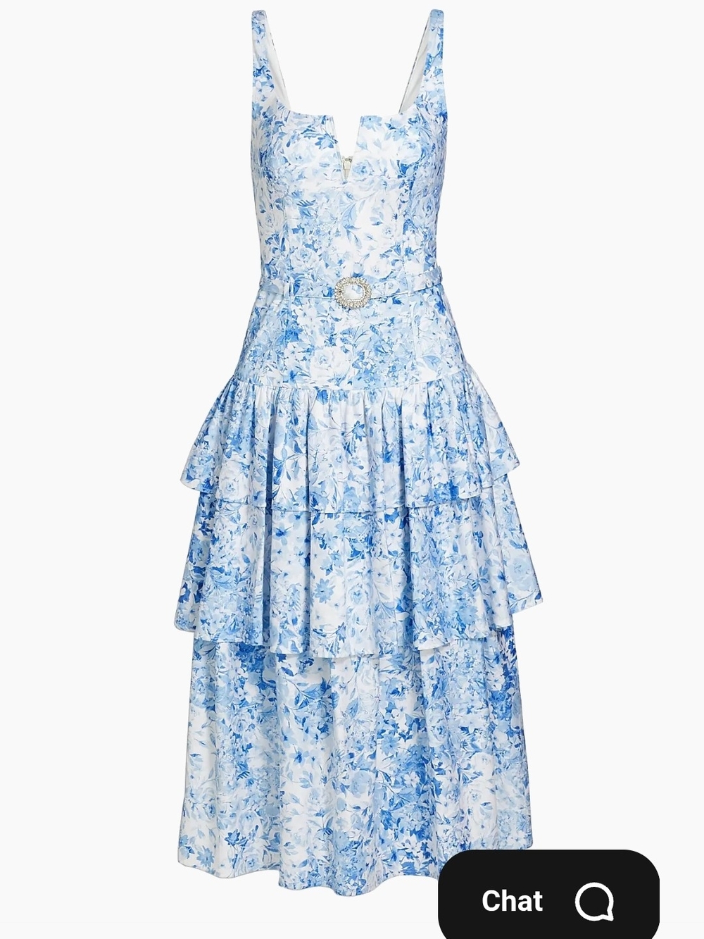 Generation Love Celeste Floral Poplin Midi Dress Size XL